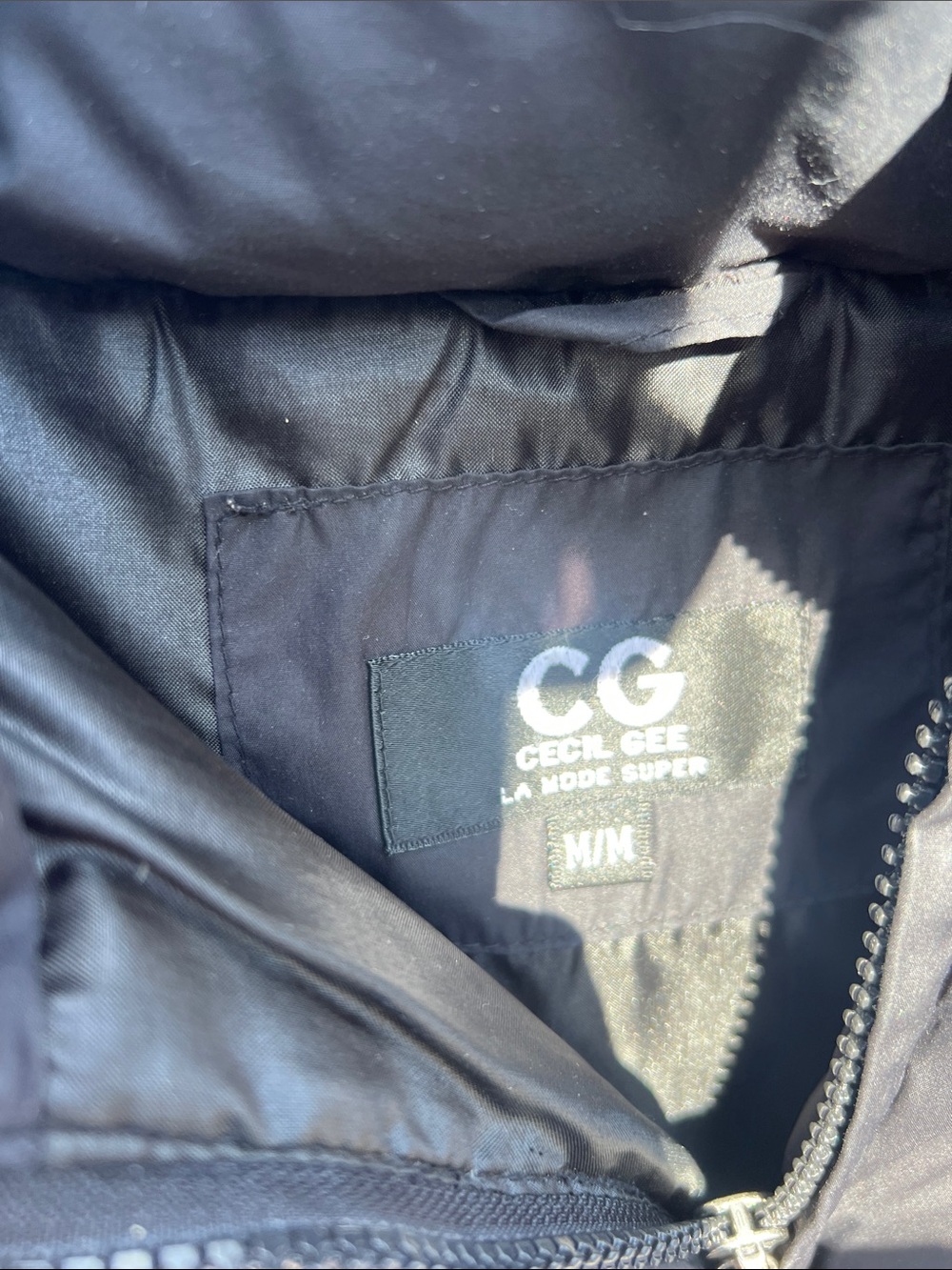 Black womens Puffer Jacket